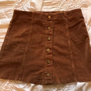 Tan, corduroy skirt